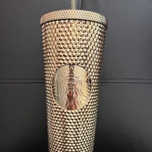 Starbucks Metallic Gold Studded cup 24 OZ